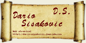Dario Šišaković vizit kartica